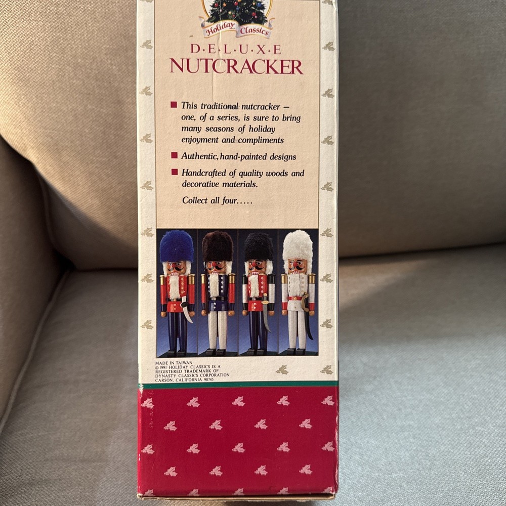 Holiday Classics Deluxe Nutcracker - White And Red - New In Box