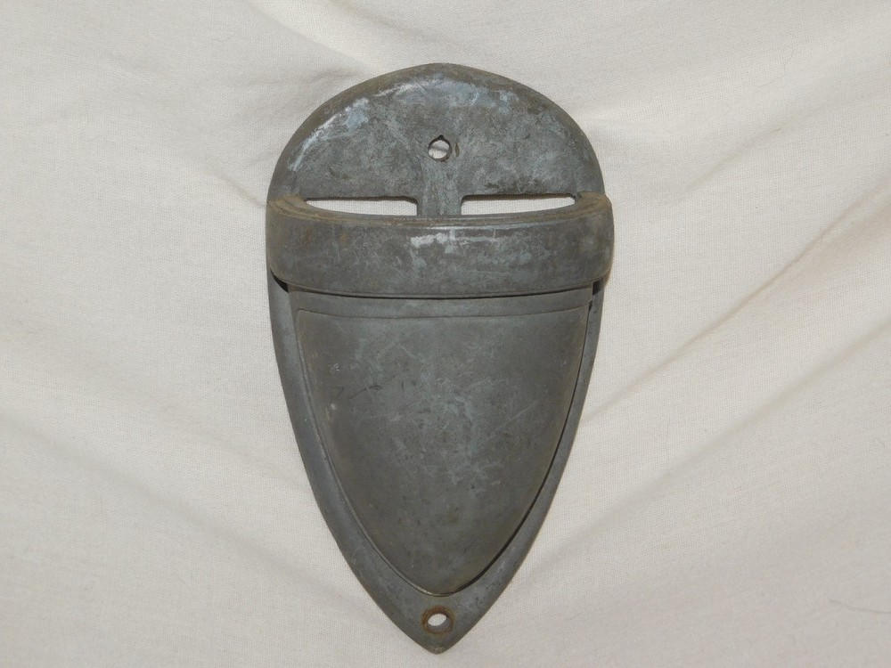 VINTAGE 5 1/2" HIGH PEWTER WALL HOLDER FOR ?