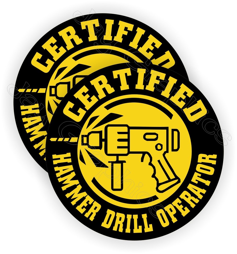 Hard Hat Stickers  Hammer Drill Operator Funny Helmet Decals  Foreman Laborer