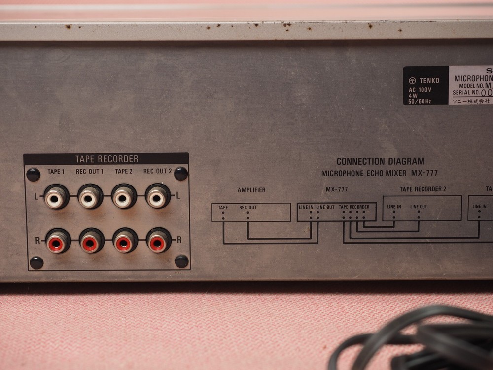 Sony MX 777 Microphone Echo MIxer Solid State Echo Tested MX-777