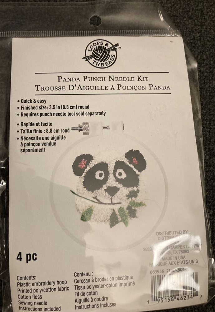 Loops & Threads Panda Punch Needle Kit (2 avail.)