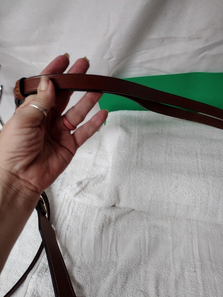 Headstall w/Matching Split Reins UNBRANDED LEATHER BROWBAND