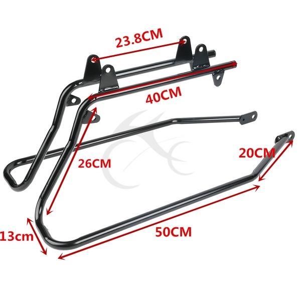 Matte Black 5" Saddlebag Conversion Bracket Fit For Harley Softail Deluxe 84-17
