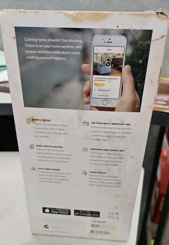 Canary Wireless All-in-One Home Security Device - White (CAN100USWT)