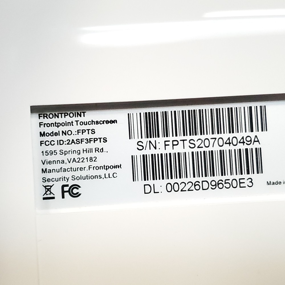 Frontpoint Touchscreen Panel (Model FPTS) New In Box