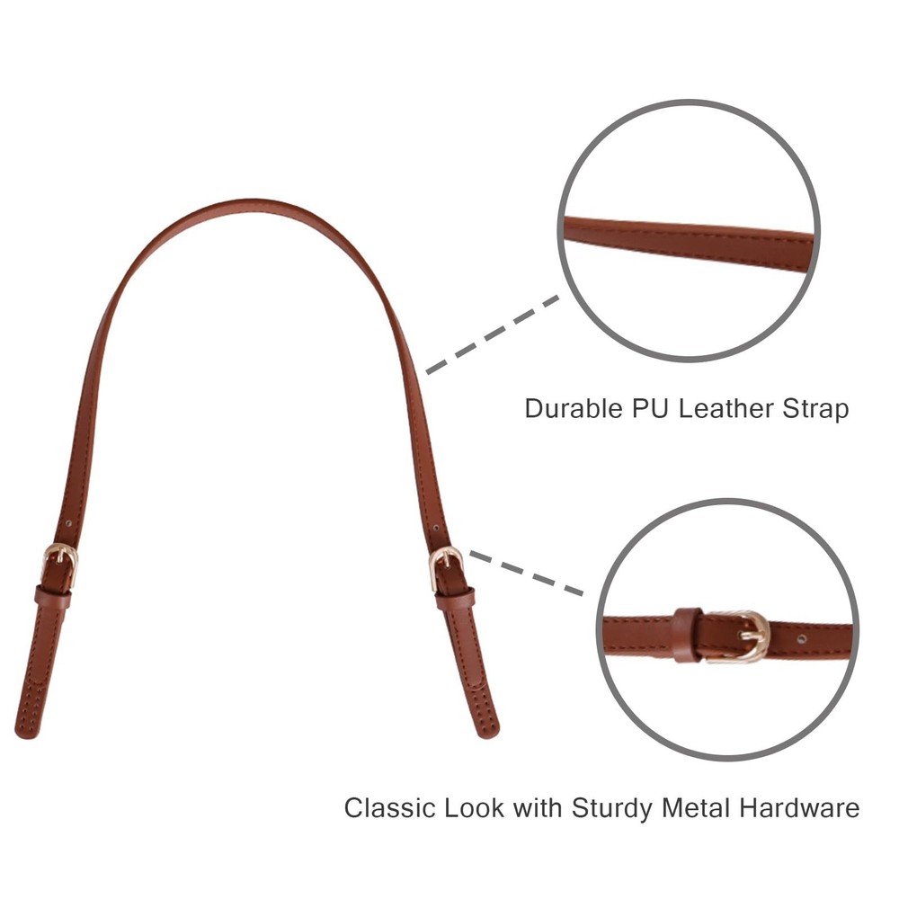 XIMEO 2 Pack Replacement Purse Straps – Adjustable PU Leather Handles with