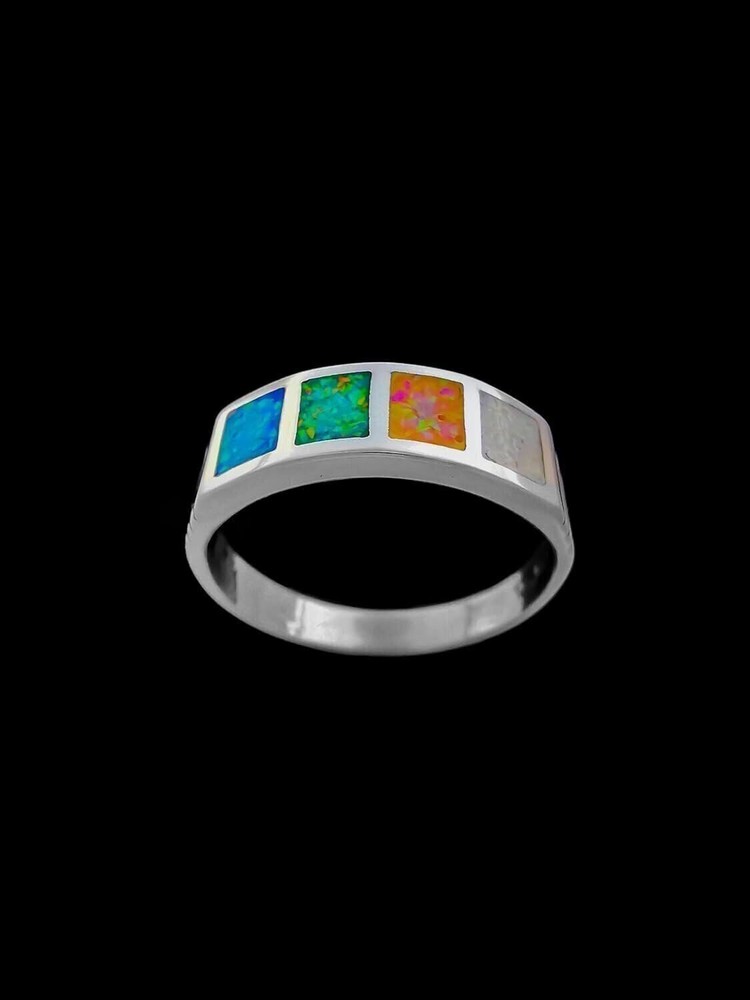 Opal Four Squares Ring