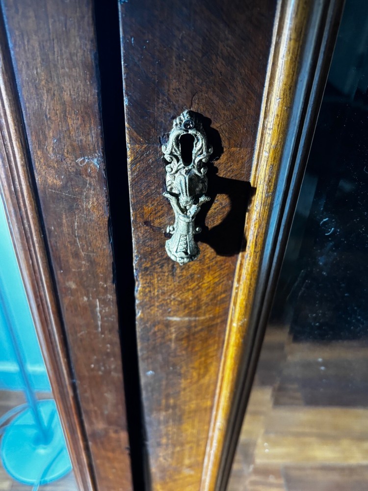 Antique Rococo Mirrored Armoire