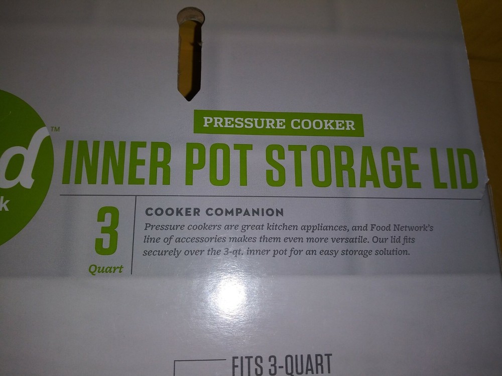 Food Network Pressure Cooker Inner Pot Storage Lid 3 Quart
