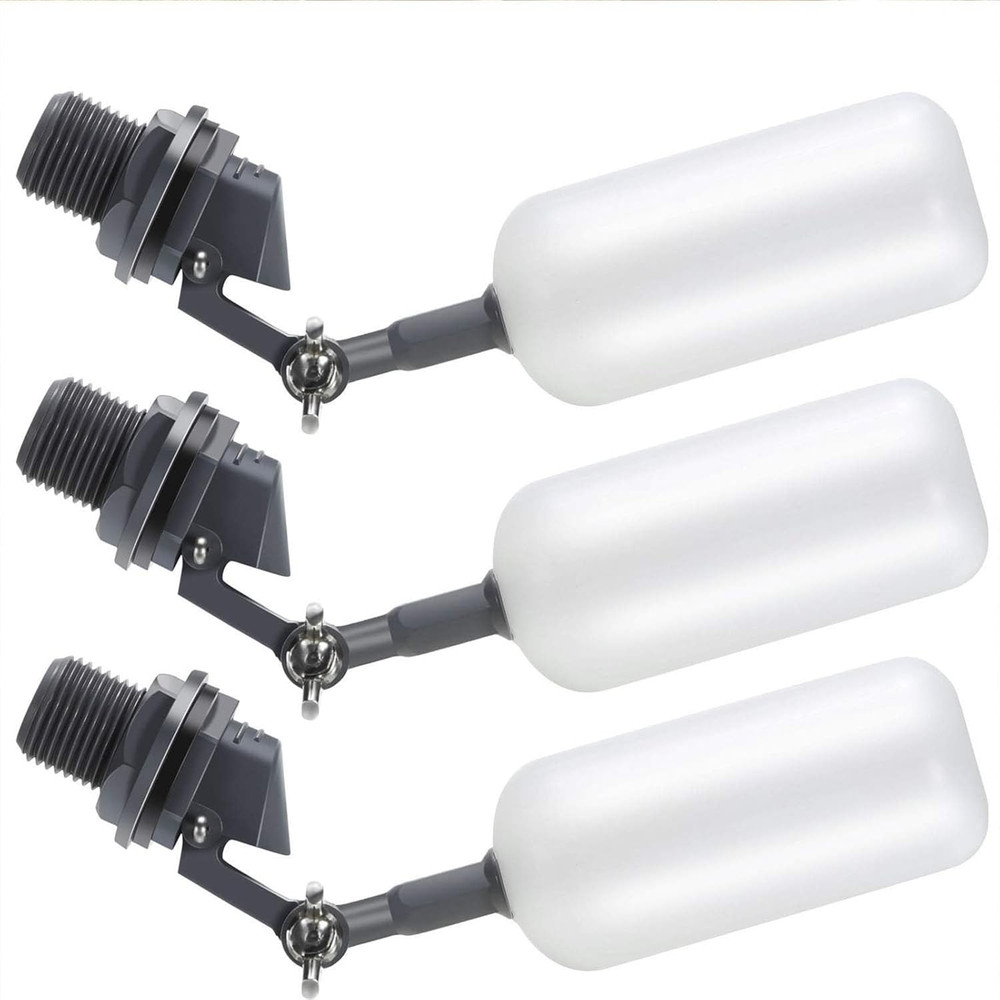 3 Pcs Float Ball Valve, 1/2 Inch Automatic Fill Pool Float Valve with Adjustable