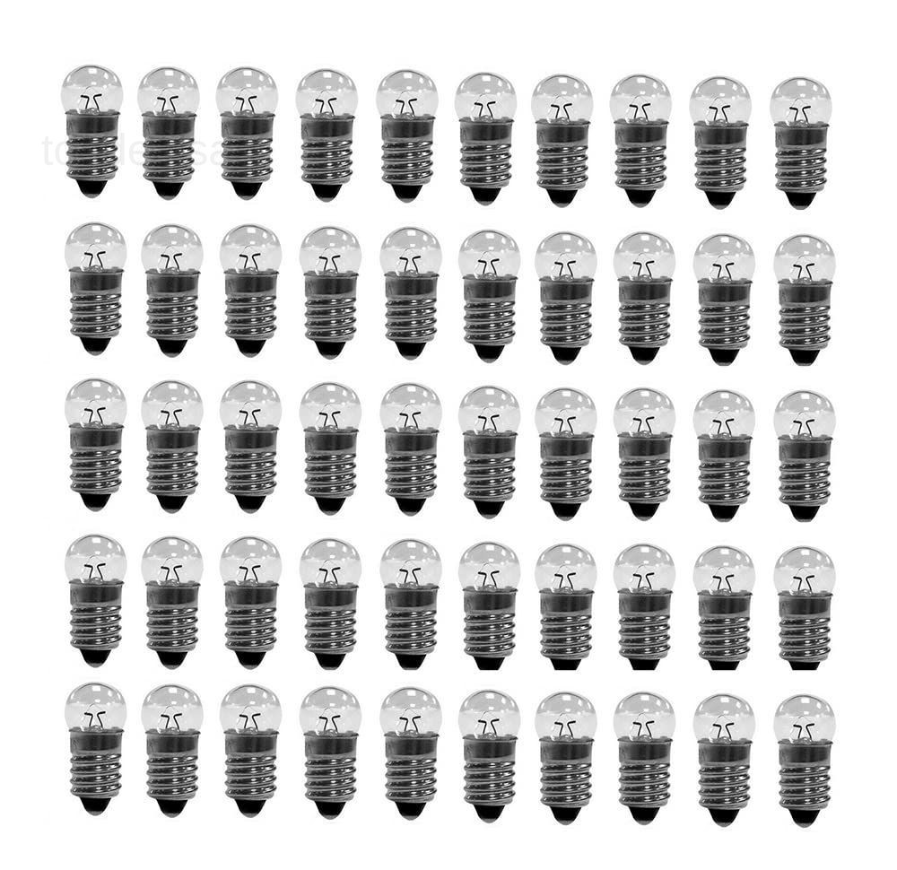 10x E10 Miniature Screw Base Light Bulbs 1.5V to 12V Flashlight Lamp White