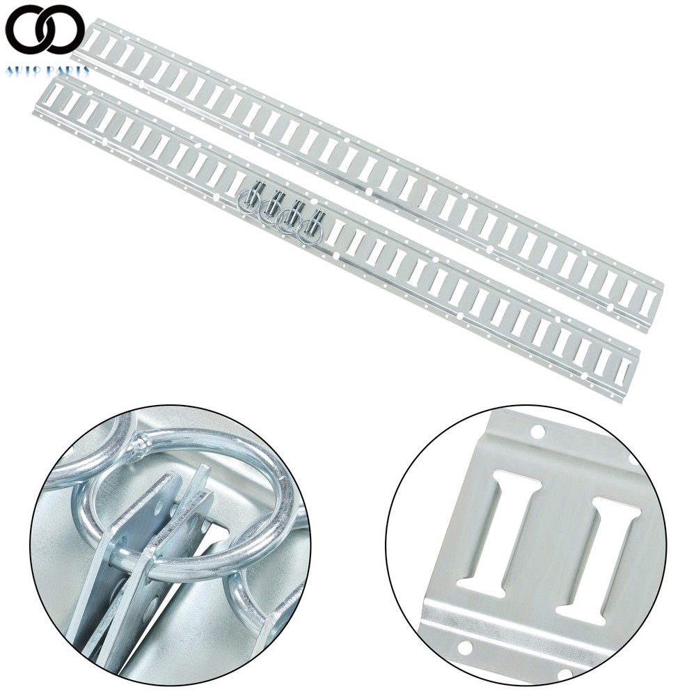 For Vans Trailers Cargo Trailer 12 Pack 5' E Track Tie Down Rail Kit Galvanized