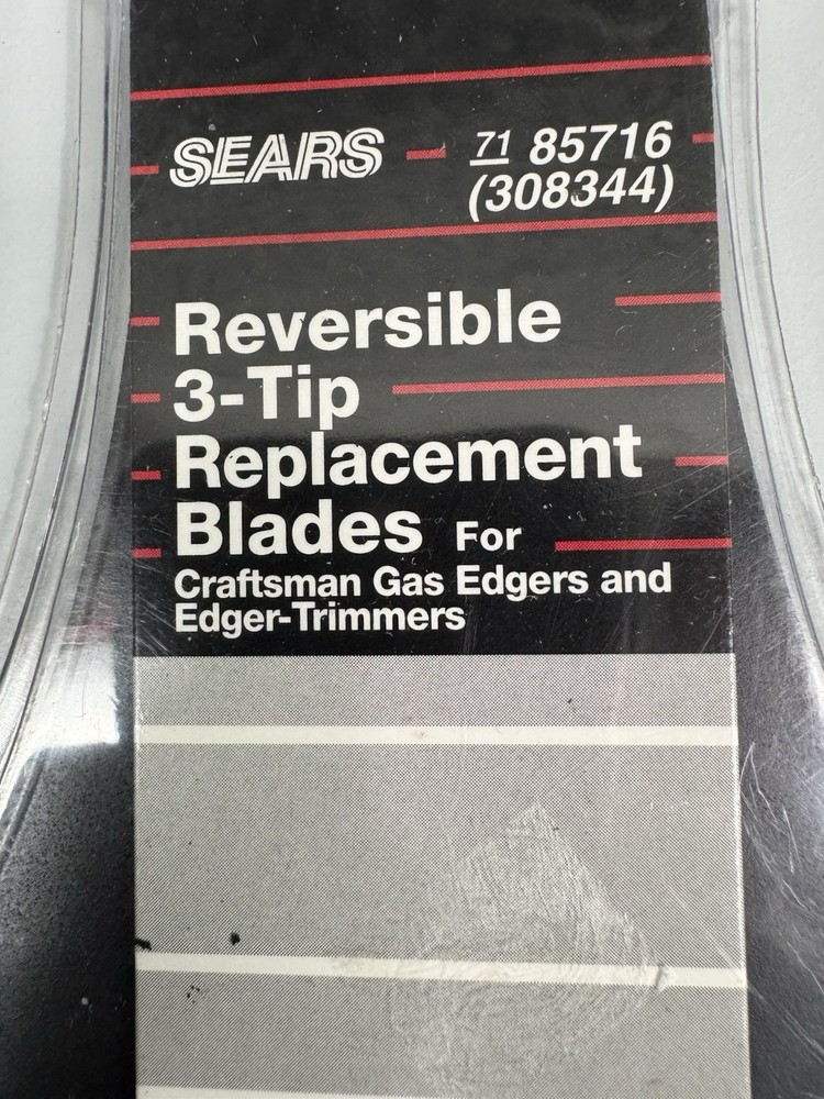 Sears 71-85716 9 inch Replacement Reversible Edger Blade, 2 Per Package~NEW