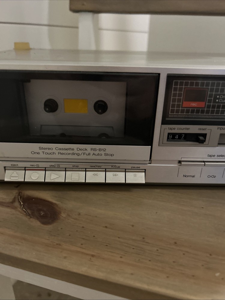 VINTAGE TECHNICS STEREO CASSETTE DECK RS-B12 DOLBY SYSTEM ONE TOUCH RECORD
