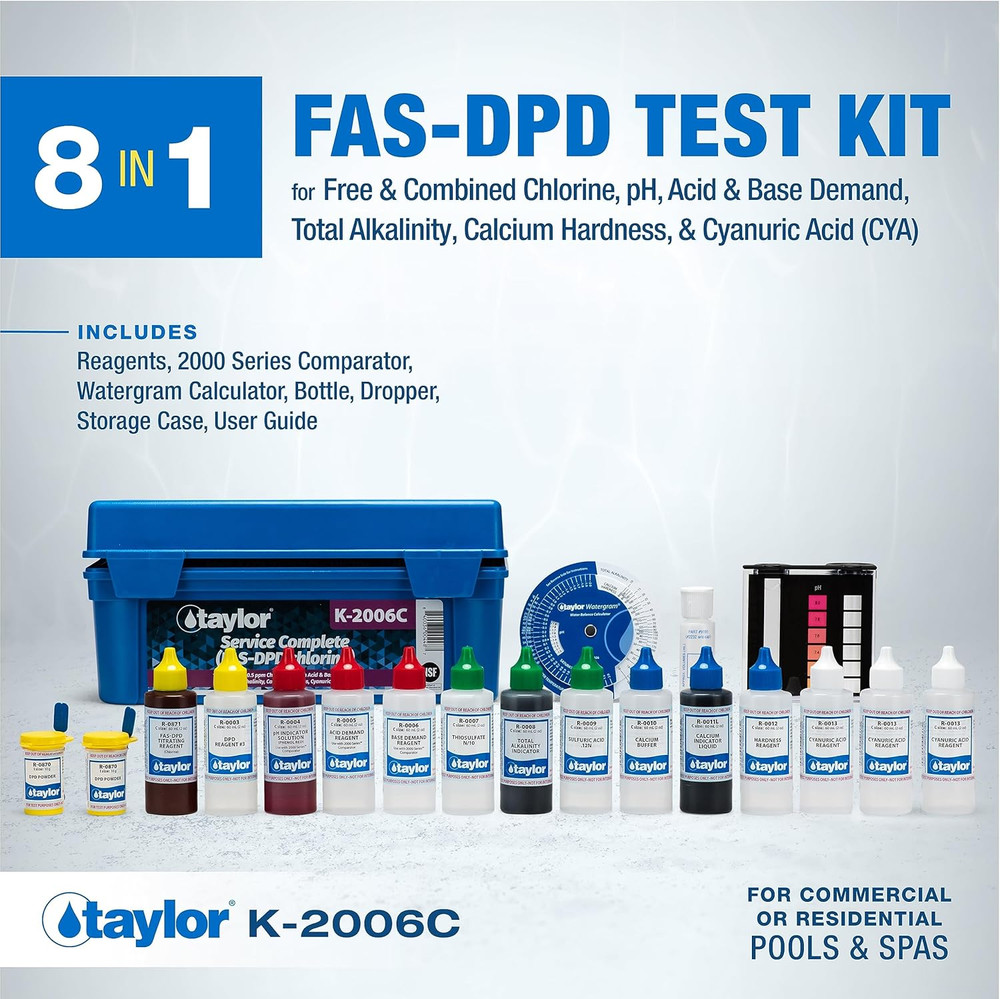 Service Complete Pool Water Test Kit K-2006C