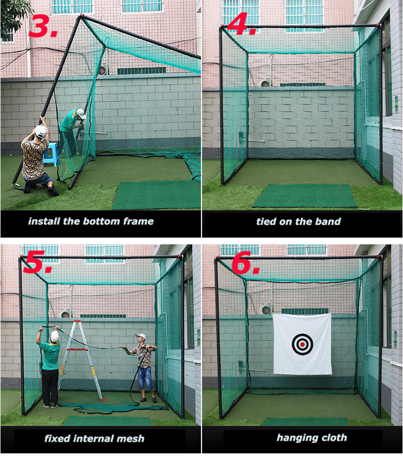 Hot Foldable Golf Practice Training Aid Golf Hitting Cage Practice Net Network