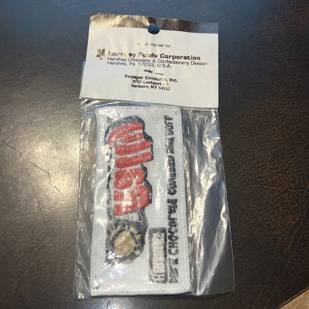 Vintage Hershey Candy Chocolate World Patch Rally Candy bar