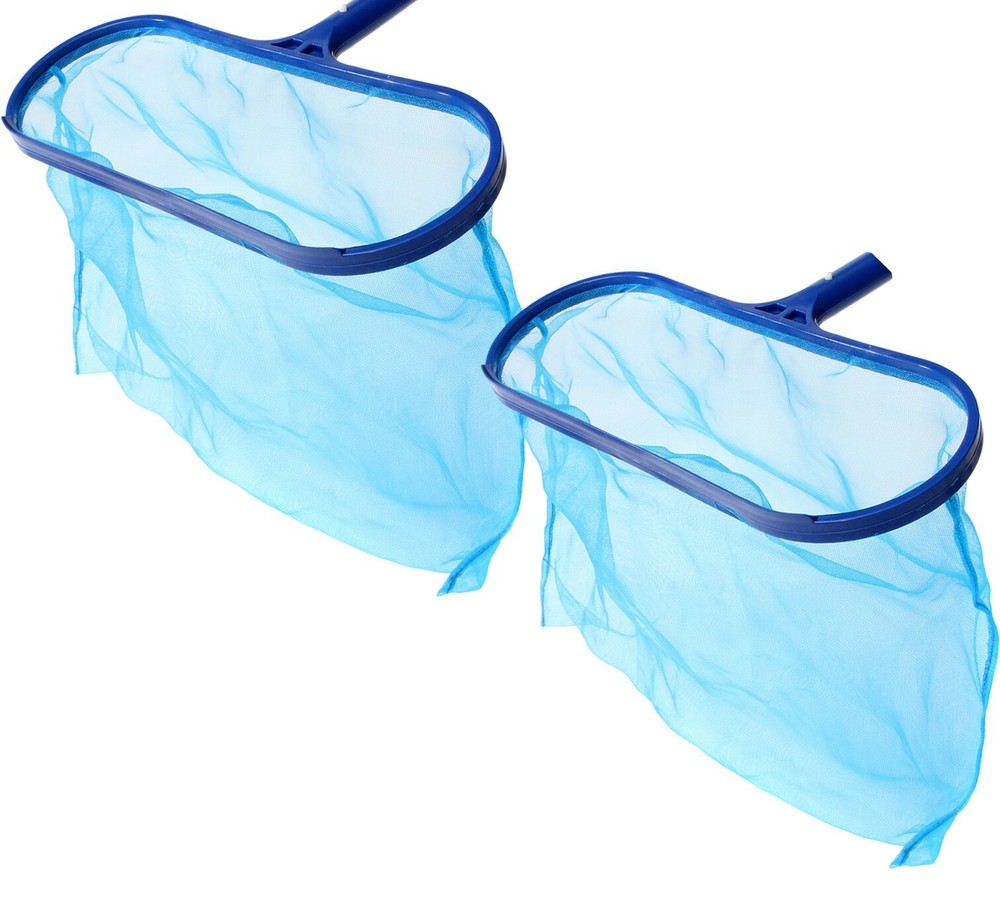 2pcs Pool Leaf Skimmer Surface Net Plastic Handle Swimming Pool Spa w/Magnet
