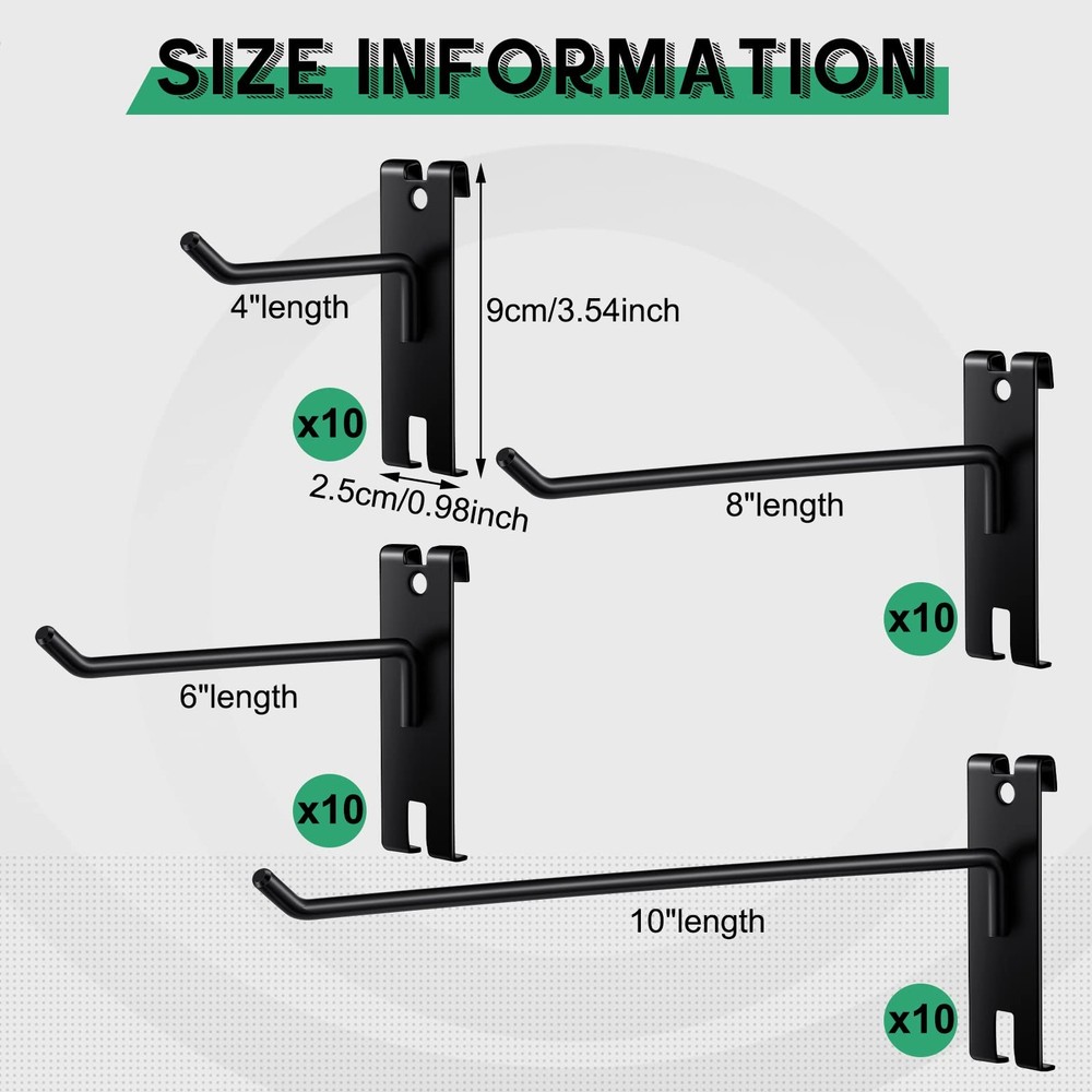 40 Pack Gridwall Hooks Heavy Duty Display Hooks For Grid Wall Grid Wall Hangers