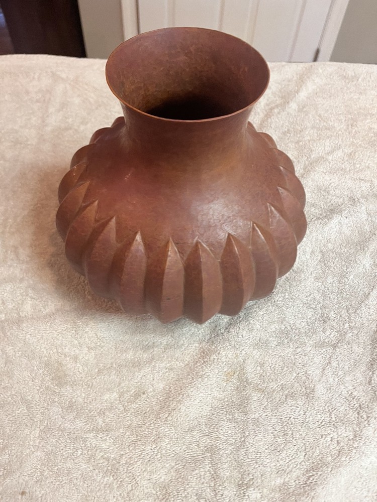Arts & Crafts HAMMERED COPPER VASE by Ramon Ramirez