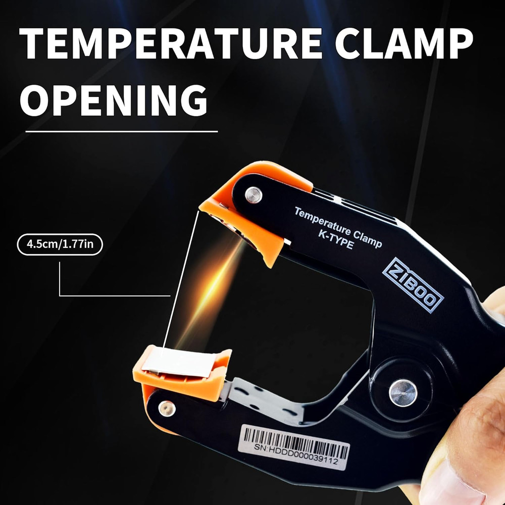 69140 K-Type Thermometer, Pipe Temperature Clamp for Hvac/Multimeter, Temperatu