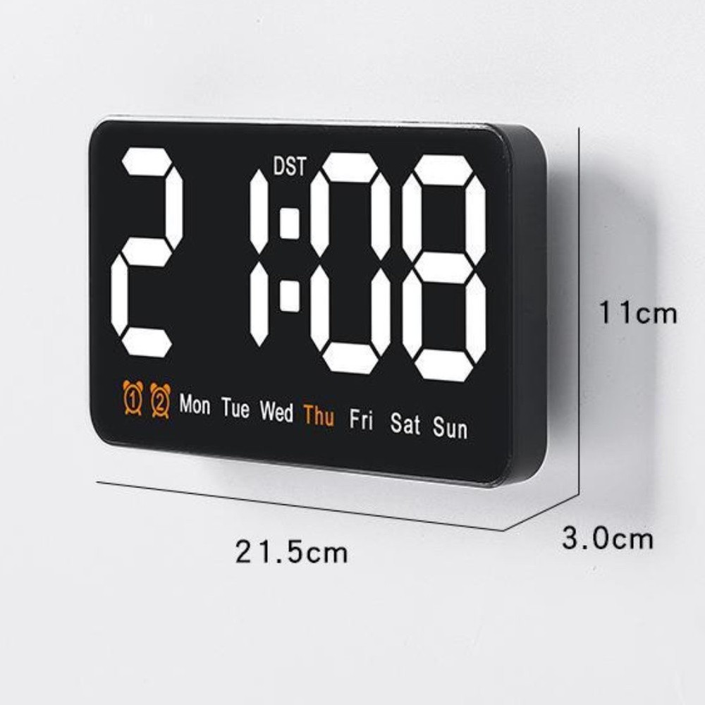 Dual Time Format Adjustable Brightness Bedroom Decor Bright Display Easy To Read