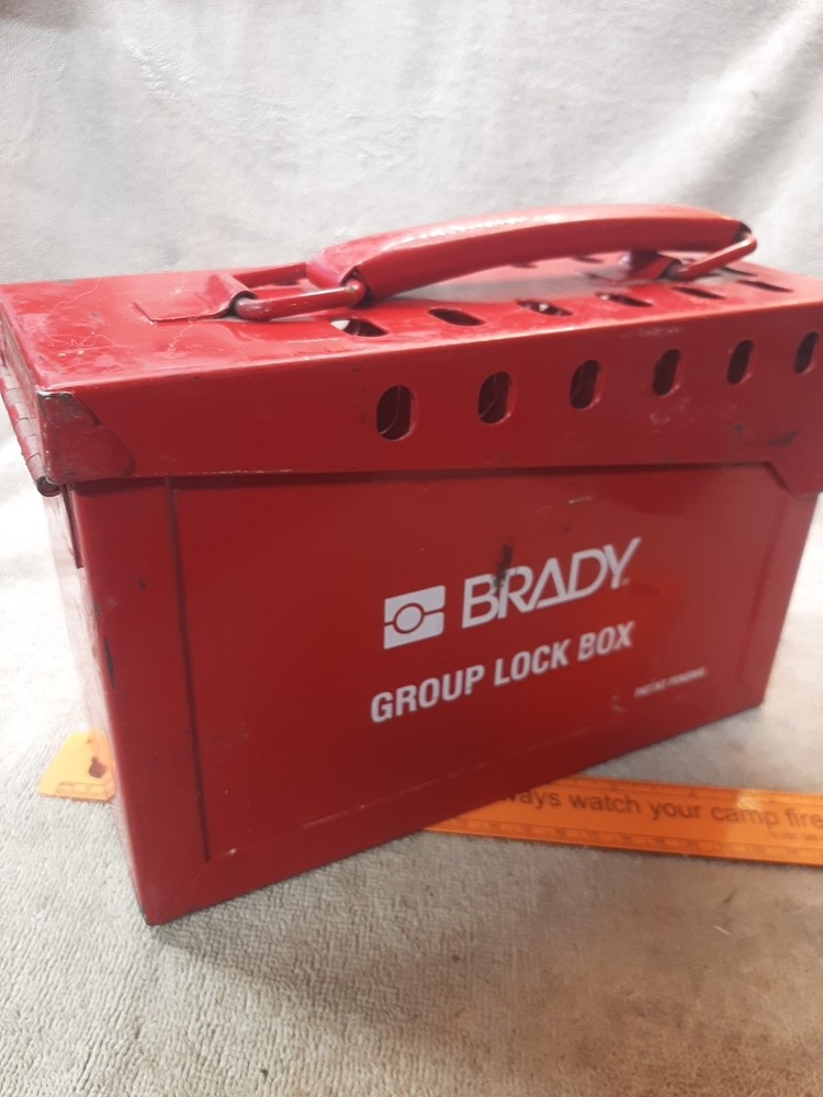 Brady Lock Group Lock Box Red
