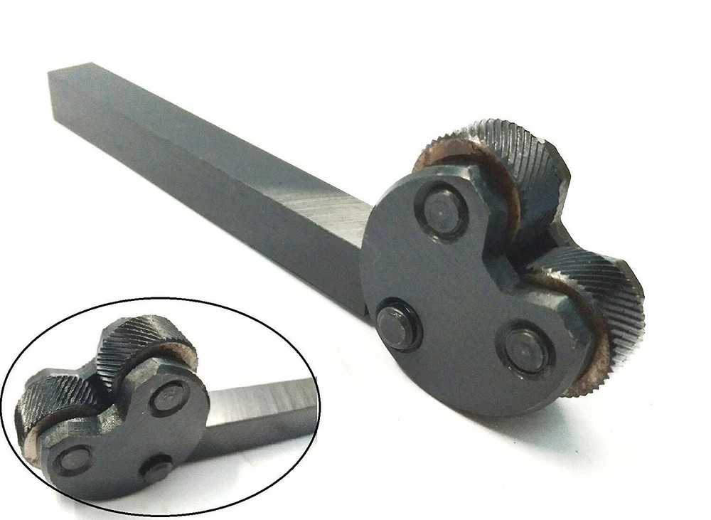 Knurling Tool Pivot Head for Lathe Machine, Double Adjustable Heads, Size 3/4"