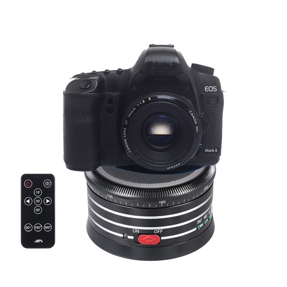360° Rotation Motorized Time-lapse Panoramic Tripod Head with Remote For Camera