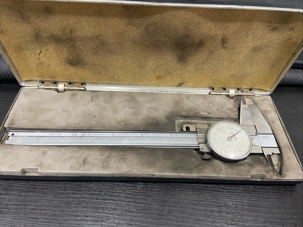 Central Tools Stainless Steel Dial Caliper With Case Untested