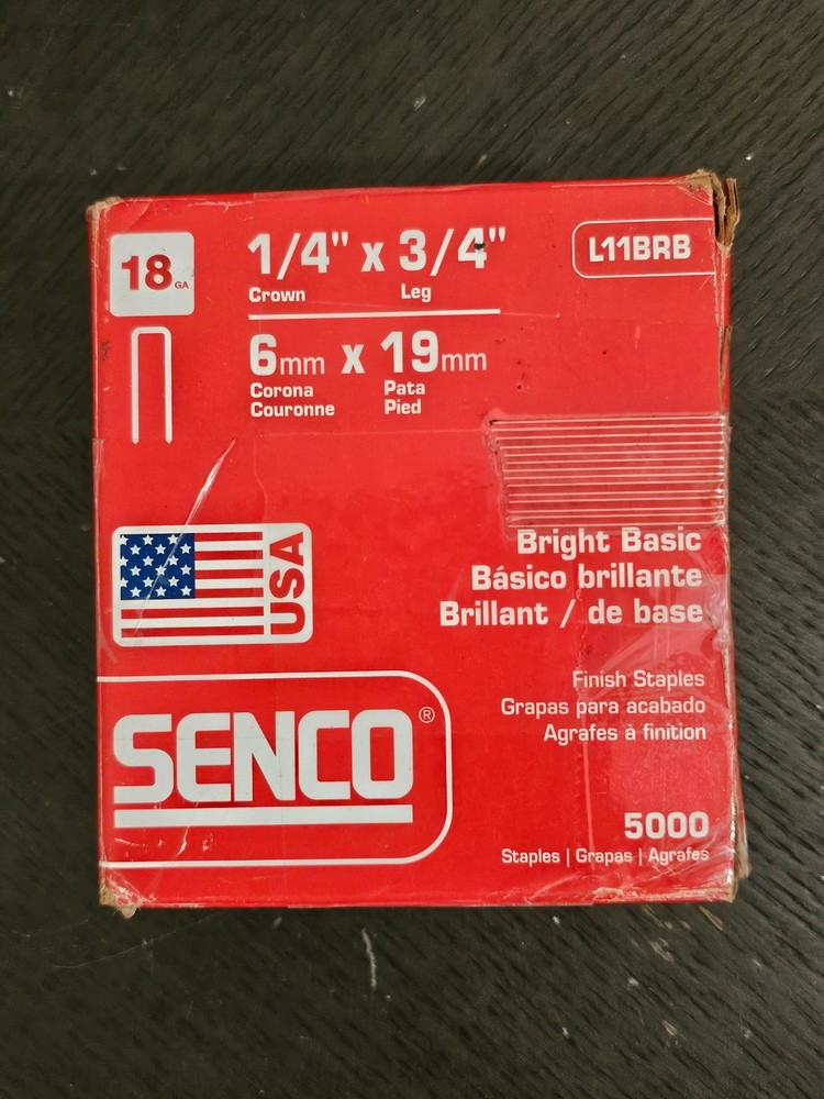 Senco 18ga Bright Basic Finish Staples 5,000 L11BRB #1