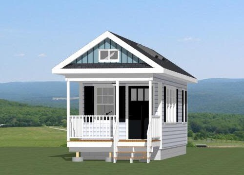 10x28 Tiny House -- 466 sq ft -- PDF Floor Plan -- Model 4A