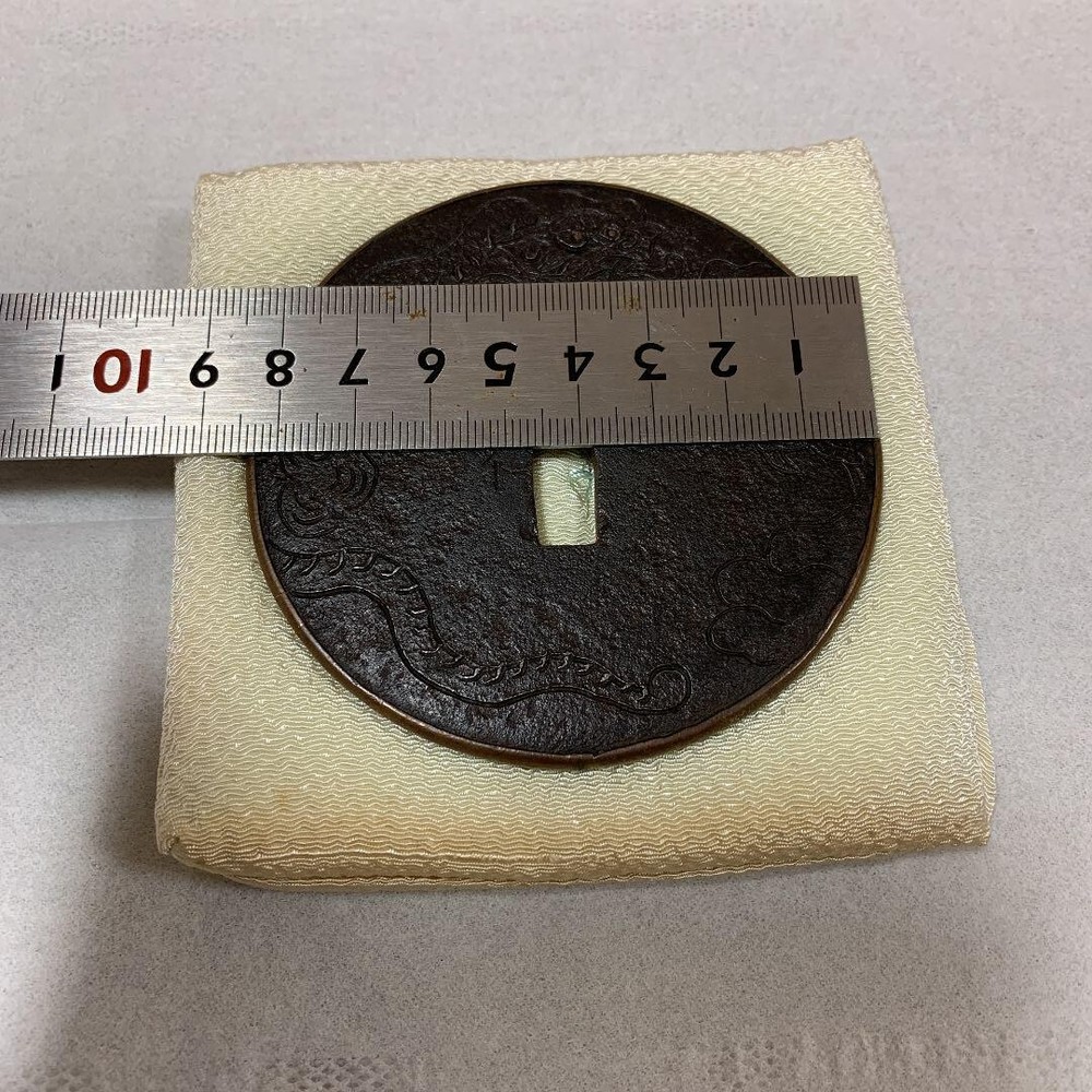 Japanese Edo Tsuba katana sword guard Unryu