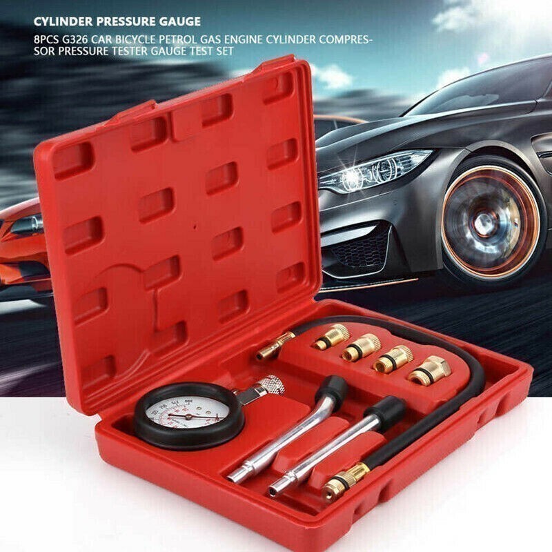 Petrol Engine Cylinder Compression Tester Kit for Automotive Motorcycle Tool Kit