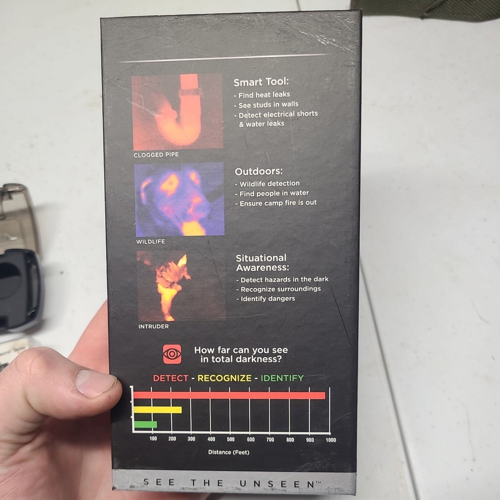Used Seek Thermal Imaging Camera UW-AAA Android Devices w/ Macro Lens Attachment