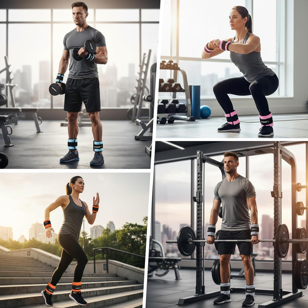 10Lbs/Pair Adjustable Ankle Weights for Women and Men
