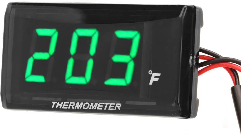 Motorcycle Water Temperature LCD Thin DC 12V 18Mm Sensor Adapter for Most Motorc
