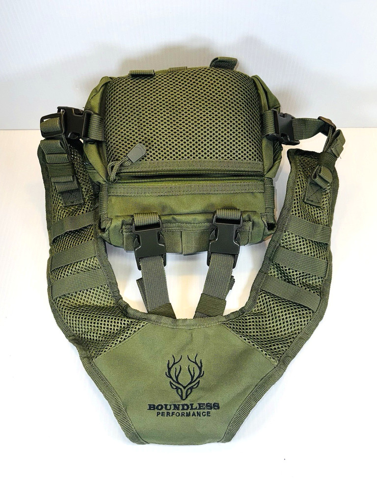 Boundless Performance Binocular Harness Chest Pack Tactical Bag Olive Drab Green
