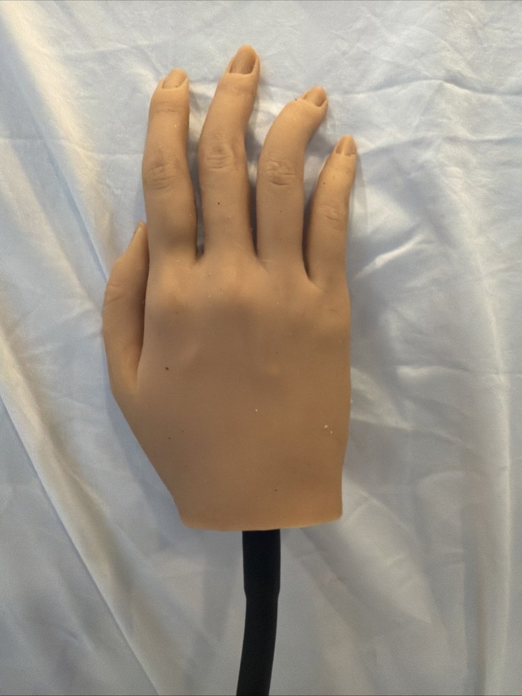 Practice Mannequin Hand Nail Training Hand Adjustable Stand Suction Base Used