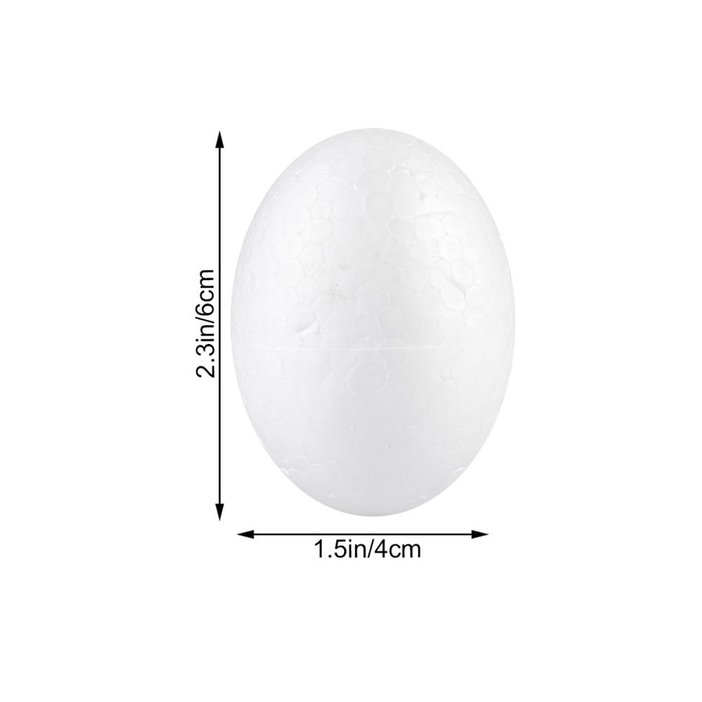 50pcs 6cm Polystyrene Eggs for Easter DIY Craft Projects and Decor