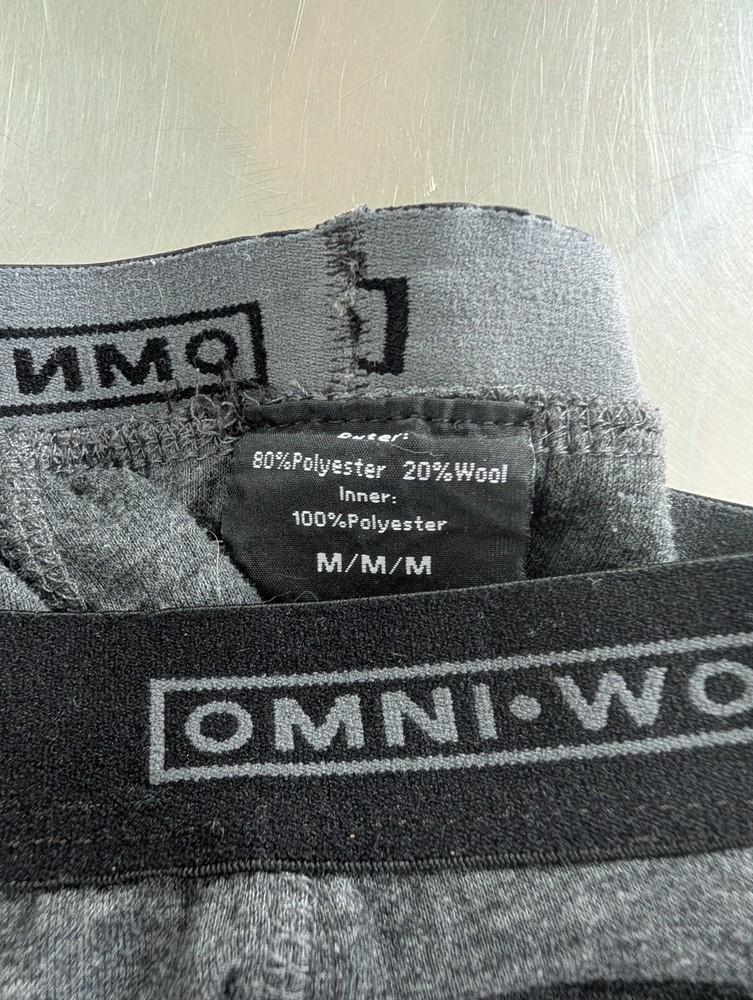 Omni Wool Baselayer Set- Large Top- Medium Bottom Gray