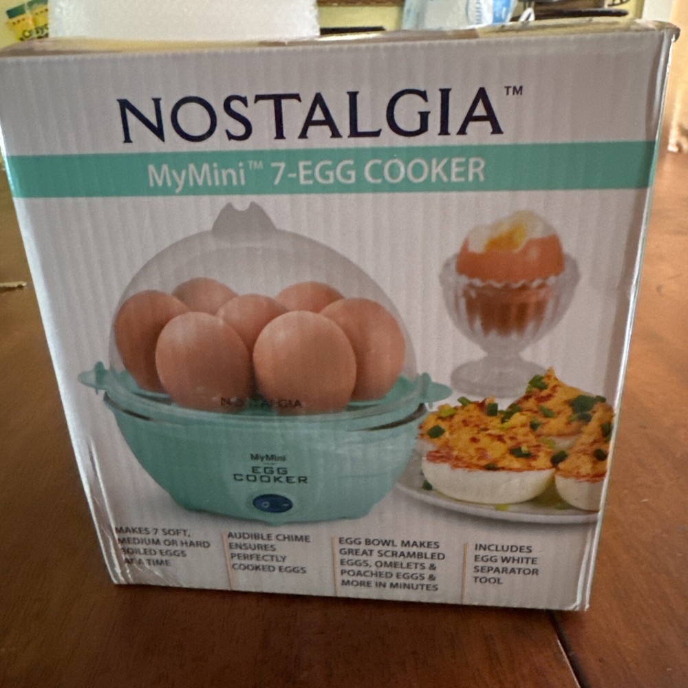 My Mini Nostalgia 7-Egg Cooker, Teal