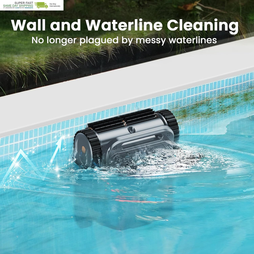 Wall-Climbing & Waterline Cleaning, 150Min Runtime, Intelligent Route Planning,
