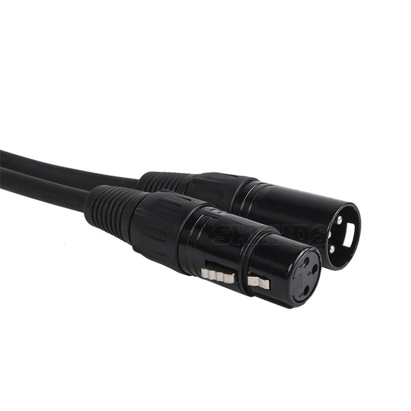 SHEHDS 10Pc 16ft/5M DMX Cables 3 Pin Signal Cable Stage Light Input & Output