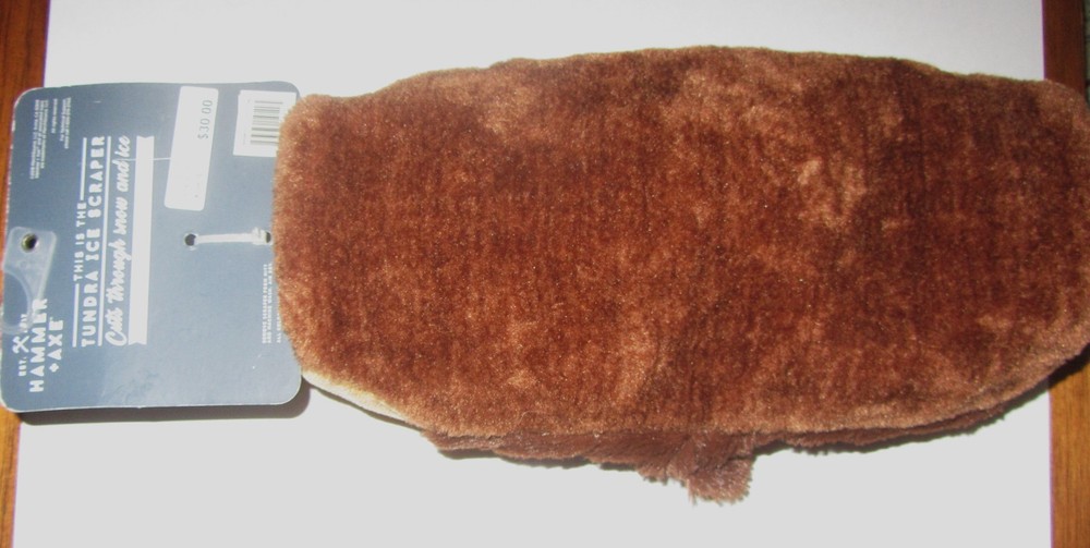 NWT Window Ice Scraper HAMMER + AXE ~ Tundra Plush Bear Beaver Head