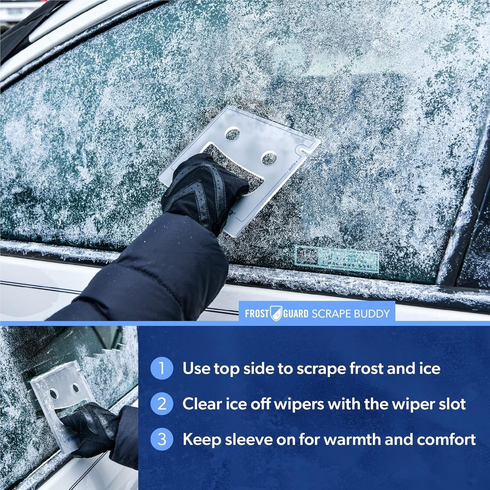 FrostGuard Scrape Buddy Car Ice Scraper - Clear Frost