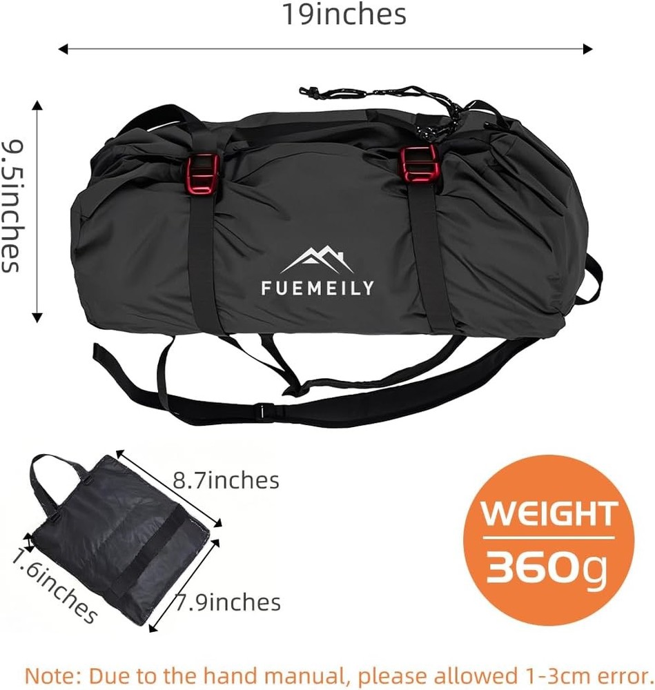 Rock Climbing Rope Bag, Large Capacity Folding Storage Backpack with...