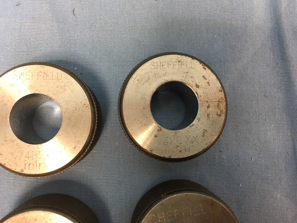 7 Various Sheffield Master Setting Rings For Air Spindle