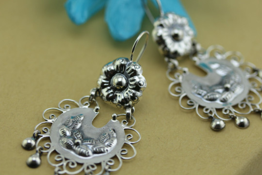 Handmade Filigree Flower Earrings