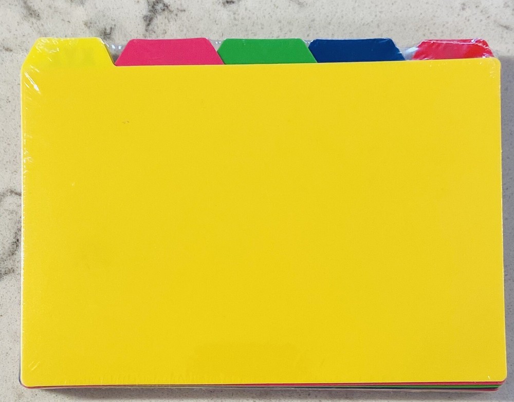 NEW & SEALED ~ 25 A-Z 4"X6" POLY GUIDES ~ MULTICOLOR
